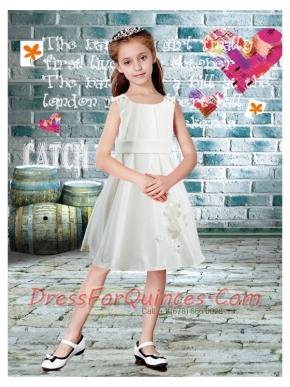 Cheap Chiffon Scoop A-Line Knee-length Flower Girl Dress