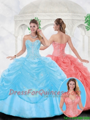 Fashionable Ball Gown Sweetheart Quinceanera Dresses with Beading