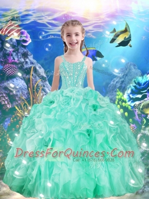 Beautiful Ball Gowns Straps 2016 Adorable   Little Girl Pageant Dresses with Beading