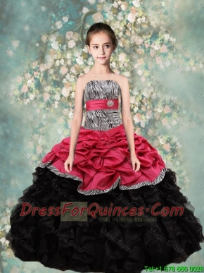 Lovely Strapless Mini Quinceanera Dresses with Zebra and Ruffles