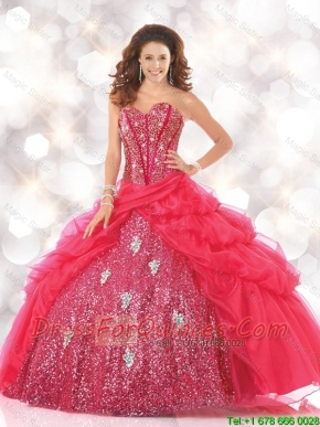 2016 Sturning Sweetheart Sweet 16 Dresses with Sequins and Beading
