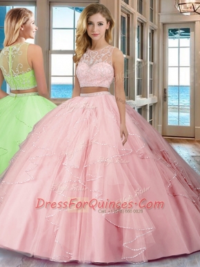 Fantastic Scoop Sleeveless Zipper Floor Length Beading and Ruffles Sweet 16 Dresses