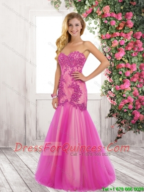Elegant Mermaid Laced and Beaded Prom Dresses with Brush Train
