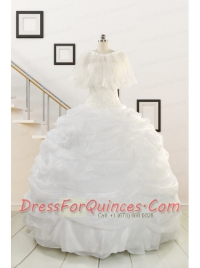 Pretty Strapless Beading Quinceanera Dresses for 2015
