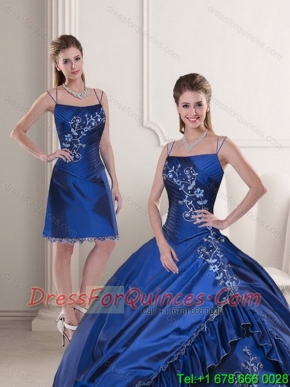 2015 Pretty Royal Blue Quinceanera Dresses with Appliques
