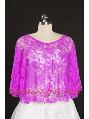 Lace Hot Pink Beading Hot Sale Wraps for 2015