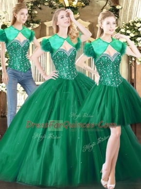 Classical Floor Length Green Sweet 16 Quinceanera Dress Sweetheart Sleeveless Lace Up