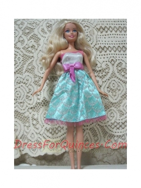 Fashion Princess Handmade Dress With Beading Knee-length Made to Fit the Barbie Doll