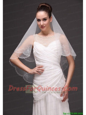 Embroidery Tulle Beautiful Bridal Veils For Wedding