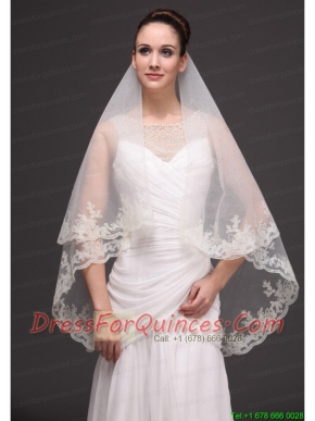 Lace Tulle Discount Bridal Veils For Wedding