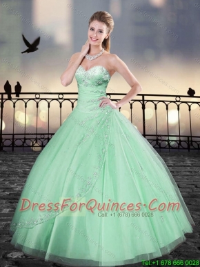 Cheap Beading Sweetheart Quinceanera Gowns for 2016