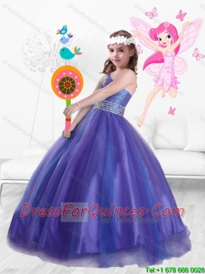 Popular One Shoulder Beaded Mini  Quinceanera Dresses in Purple