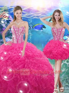 Pretty Ball Gown Sweetheart Detachable Quinceanera Dresses with Beading