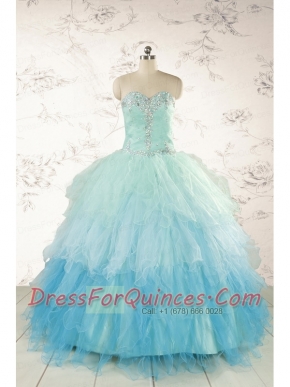 Fashionable Multi-color Quinceanera Dresses with Beading and Ruffles