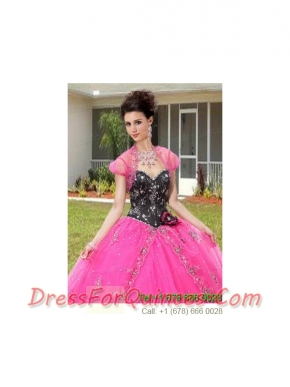Best Selling Appliques and Sequins Bolero Quinceanera Jackets in Pink