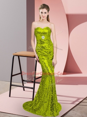 Custom Fit Apple Green Sleeveless Belt Lace Up Dress for Prom