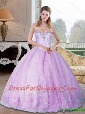 New Styles Sweetheart 2015 Quinceanera Dresses with Beading and Appliques