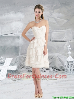 Sophisticated Ruffles Empire 2015 Junior Dress with Sweetheart