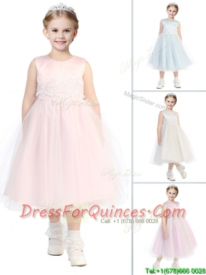 New Arrivals Scoop Mini Quinceanera Dresses with Appliques and Beading