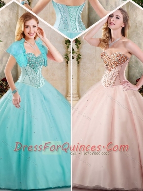 2016 Latest Beading Sweetheart Quinceanera Gowns for 2016