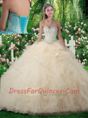 2016 Pretty A Line Sweetheart Sweet 16 Dresses with Beading