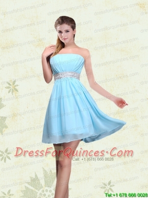 Strapless A Line Ruching Sequins Chiffon Junior Dresses