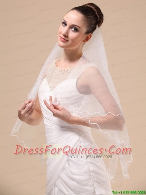 Royal Discount Tulle Ribbon Edge Bridal Veil For Wedding