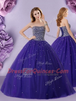 Cheap Sleeveless Beading Lace Up Sweet 16 Quinceanera Dress