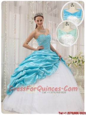 Pretty Ball Gown Sweetheart Quinceanera Dresses in Aqua Blue