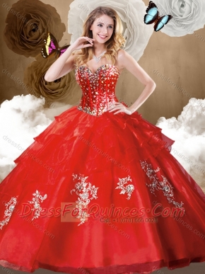 Discount Ball Gown Quinceanera Dresses with Beading and Appliques