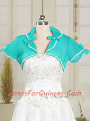 Organza Wedding Party Shawls in Aqua Blue