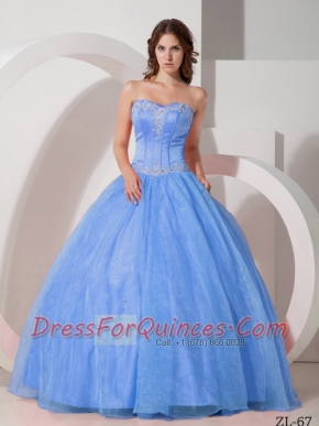 Beautiful Classical Ball Gown With Sweetheart Appliques And Beading For Quinceanera Dress