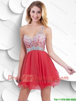 Beautiful Beaded Short Prom Dresses with Criss Cross