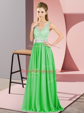 Glamorous Floor Length Empire Sleeveless Backless