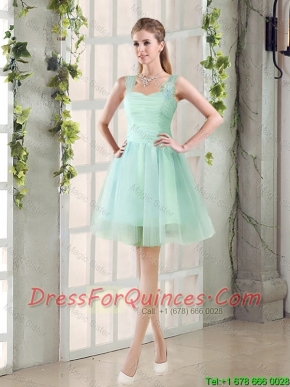 2016 Custom Made A Line Straps Junior Dresses with Ruching