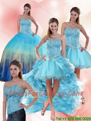 New Styles Multi Color Sweetheart Quinceanera Dress with Ruffles and Beading