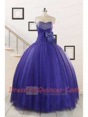 2015 Elegant Sweetheart Quinceanera Dresses with Bowknot
