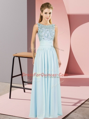 Gorgeous Chiffon Sleeveless Floor Length and Beading