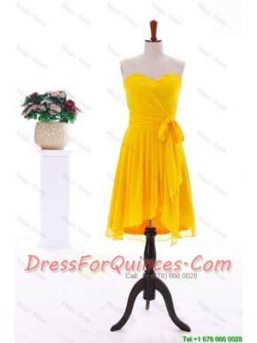 Pretty 2016 Fall Smart Empire Sweetheart Prom Dresses with Ribbons