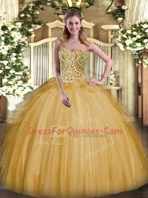 On Sale Sleeveless Lace Up Floor Length Beading and Ruffles Quinceanera Gowns