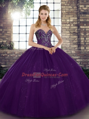 Sleeveless Beading Lace Up 15 Quinceanera Dress