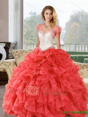 Wholesale Beading and Ruffles Sweetheart Quinceanera Dresses for 2015