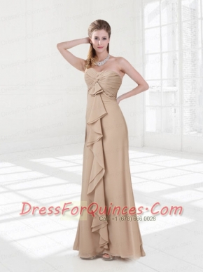 Empire Ruching 2015 Dama Dresses with Sweetheart