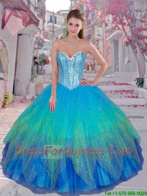 Pretty Sweetheart Sequined 2016 Quinceanera Gowns in Multi Color