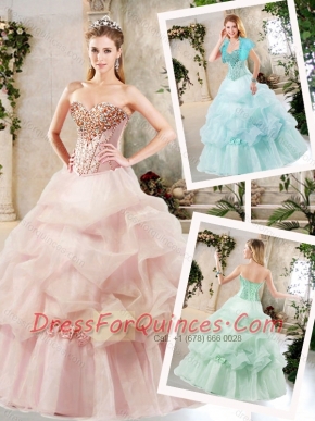 Elegant A Line Sweet 16 Dresses with Beading and Pick Ups