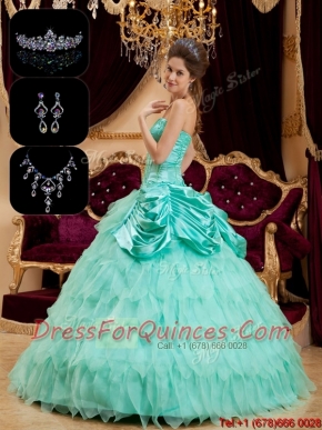 Elegant Strapless Quinceanera Gowns with Pick Ups and Ruffles