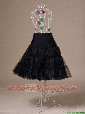 Brand New Black Organza Tea-length Wedding Petticoat