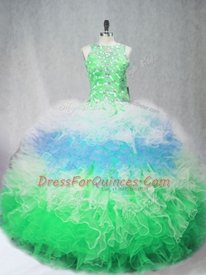 Fantastic Floor Length Ball Gowns Sleeveless Multi-color Ball Gown Prom Dress Zipper