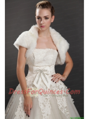 Rabbit Fur Special Occasion Short Sleeves Jacket