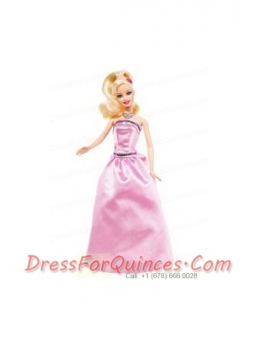 Beading Pink Princess Party Clothes Barbie Doll Dress